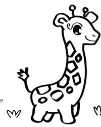 Ausmalbilder Giraffe kostenlos 2