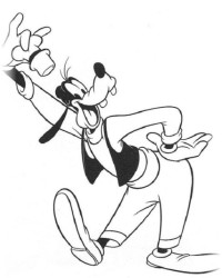 Ausmalbilder Goofy kostenlos 1